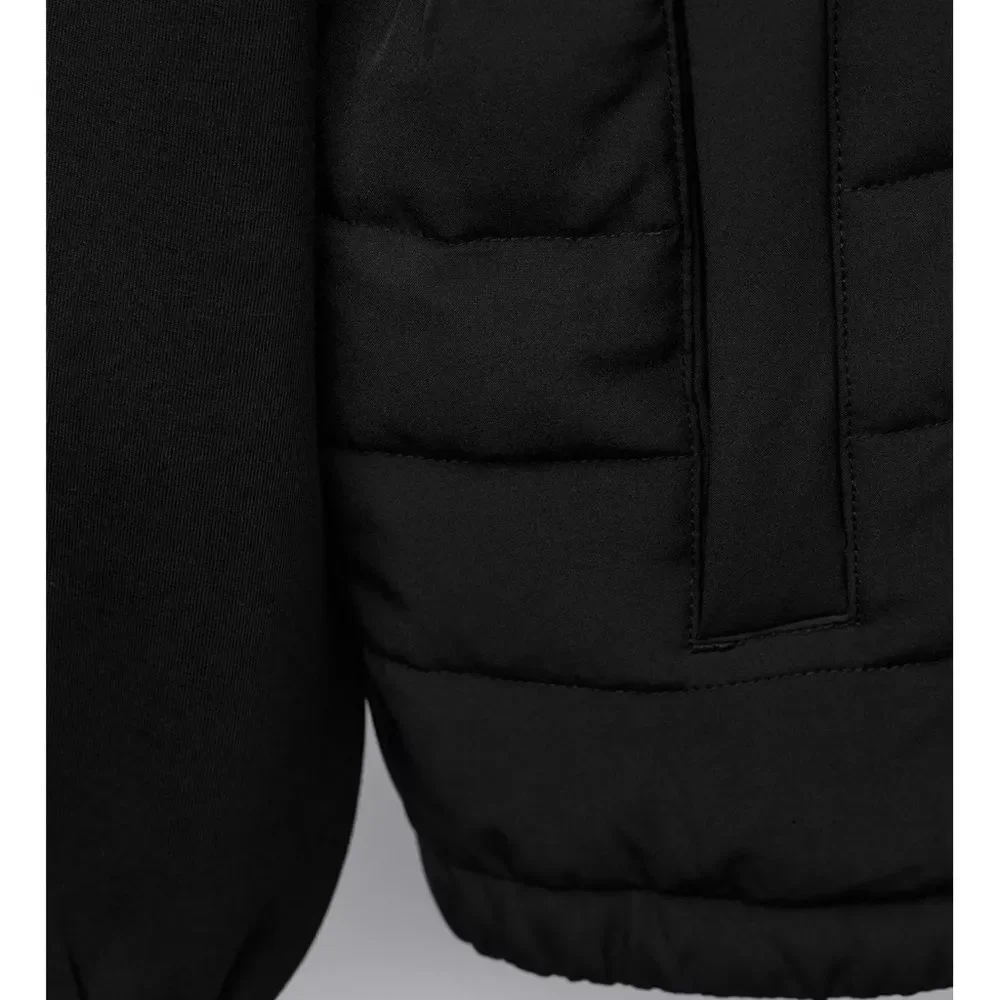 Zara Neoprene Black Hooded Puffer Jacket NWT Size 7-8 years old